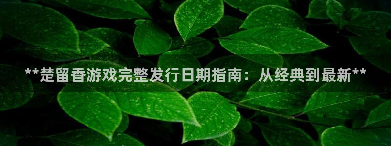 广州蓝狮网络科技有限公司招聘：**楚留香游戏完整发行日期指南：从经典到最新**