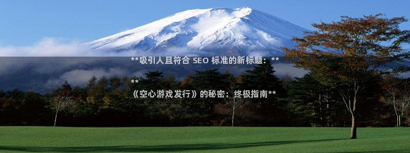 蓝狮子经理人一共出了多少本：**吸引人且符合 SEO 标准的新标题：**

**
《空心游戏发行》的秘密：终极指南**